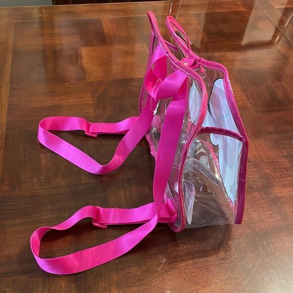Minnie Mouse clear plastic pink bow mini back pack swim Dance bag Disney Store - Picture 3 of 8